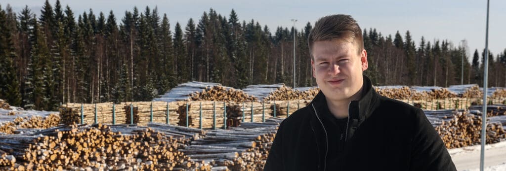 Joel Kettunen Vihreän teollisuuden alueella Nurmeksessa