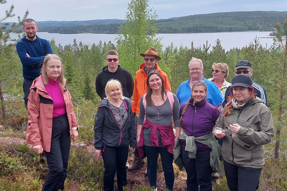 PIKESin porukka Nurmeksen vaaramaisemissa. Yritysneuvontapalvelut PIKES